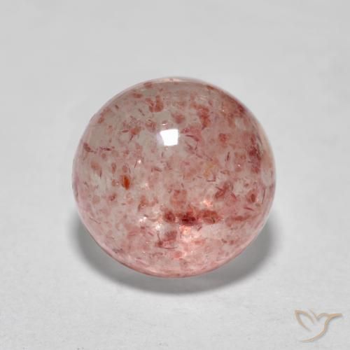 1.90ct Natural Rosa Médio Claro Quartzo Morango, Redondo, Translúcido
