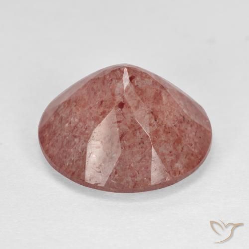 Quartzo Morango rosa médio Natural 6.90ct, Redondo, Translúcido