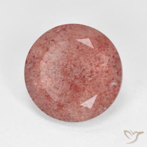 Quartzo Morango rosa médio Natural 4.46ct, Redondo, Translúcido