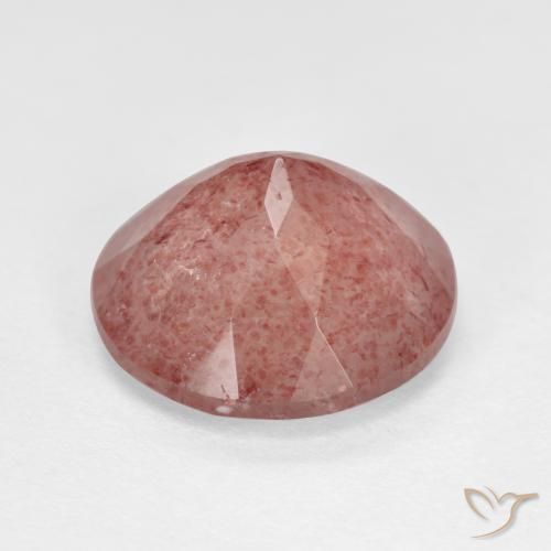 Quartzo Morango rosa médio Natural 4.46ct, Redondo, Translúcido