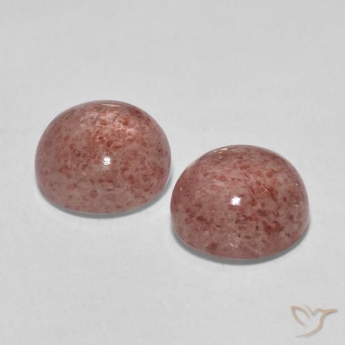 Pedras preciosas de Quartzo Morango Rosa Profundo natural de 3.33 ct, Redondo, Translúcido