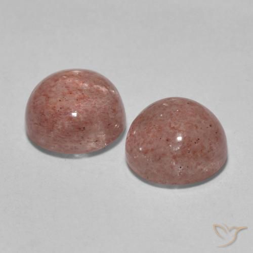 Pedras preciosas de Quartzo Morango Rosa Jacarandá Claro natural de 3.40 ct, Redondo, Translúcido