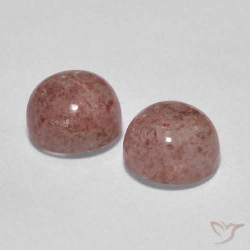Pedras preciosas de Quartzo Morango Rosa Jacarandá Claro natural de 2.55 ct, Redondo, Translúcido
