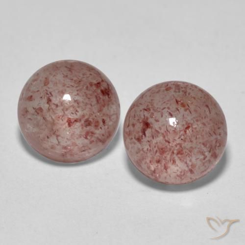 5.63ctw Natural rosa médio Quartzo Morango, Redondo, Translúcido