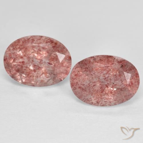 2.79ctw Natural rosa rosa Quartzo Morango, oval, Translúcido