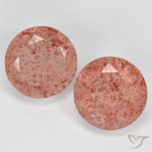 4.30ctw Natural Framboesa Rosa Quartzo Morango, Redondo, Translúcido