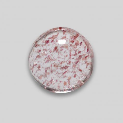 Quartzo morango rosa natural 0,95ct, corte redondo, translúcido