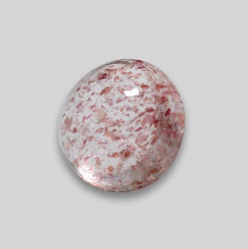 Quartzo morango rosa natural 0,95ct, corte redondo, translúcido
