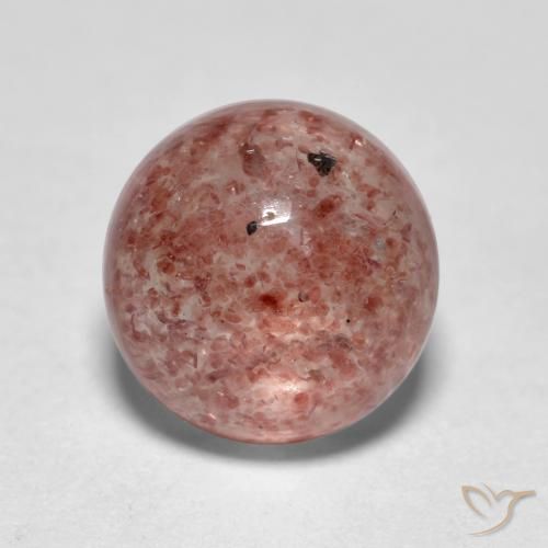 1.86ct Natural rosa rosa Quartzo Morango, Redondo, Translúcido
