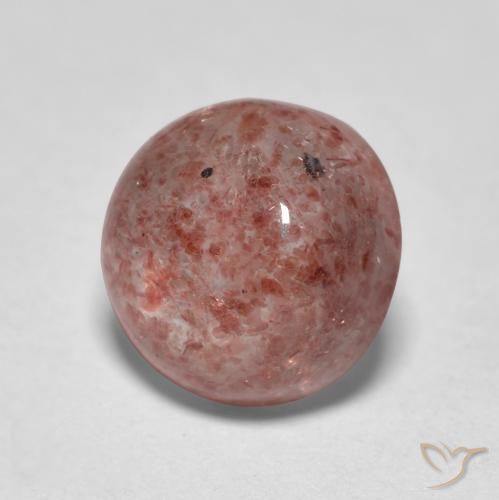 Quartzo Morango rosa rosa Natural 1.86ct, Redondo, Translúcido