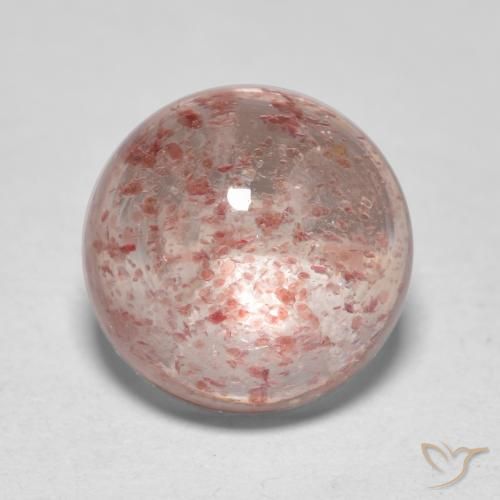 2.59ct Natural rosa médio Quartzo Morango, Redondo, Transparente