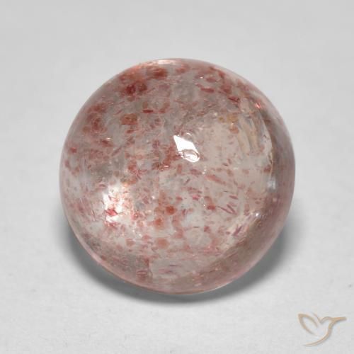 Quartzo Morango rosa médio Natural 2.59ct, Redondo, Transparente