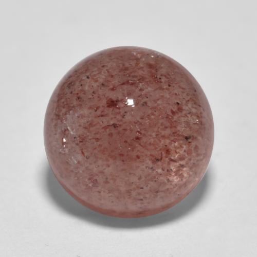 Quartzo morango rosa médio natural 2,94ct, corte redondo, translúcido