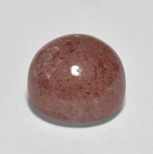 Quartzo morango rosa médio natural 2,94ct, corte redondo, translúcido