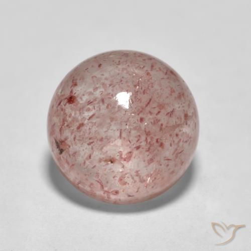2.77ct Natural rosa médio Quartzo Morango, Redondo, Translúcido