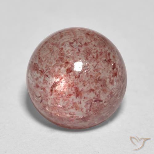 2.75ct Natural rosa médio Quartzo Morango, Redondo, Translúcido
