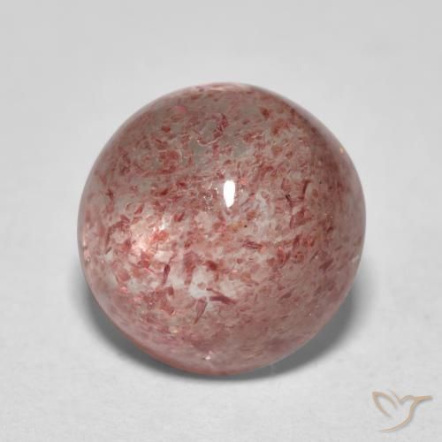 Quartzo Morango rosa médio Natural 2.75ct, Redondo, Translúcido