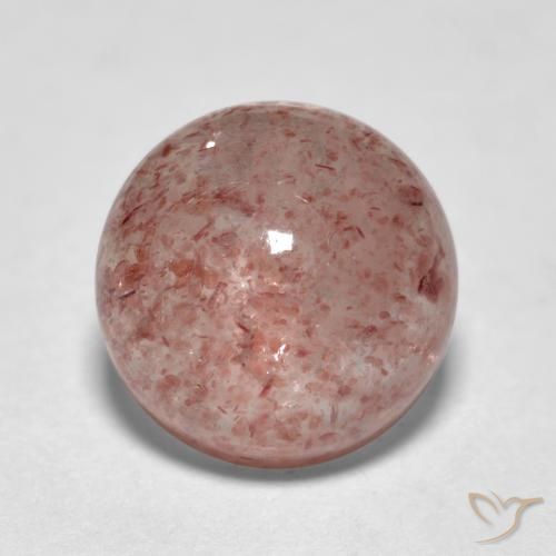 2.47ct Natural rosa médio Quartzo Morango, Redondo, Translúcido