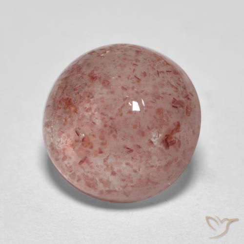 Quartzo Morango rosa médio Natural 2.47ct, Redondo, Translúcido