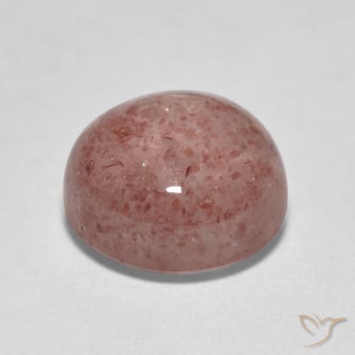 Quartzo Morango rosa médio Natural 2.47ct, Redondo, Translúcido