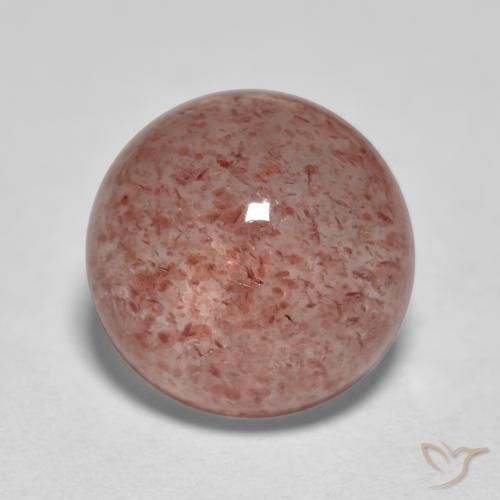 3.56ct Natural Rosa Claro Rosa Quartzo Morango, Redondo, Translúcido