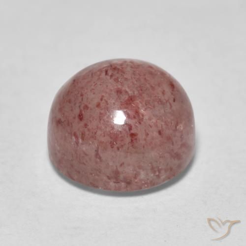 Quartzo Morango Rosa Terroso Natural 1.96ct, Redondo, Translúcido