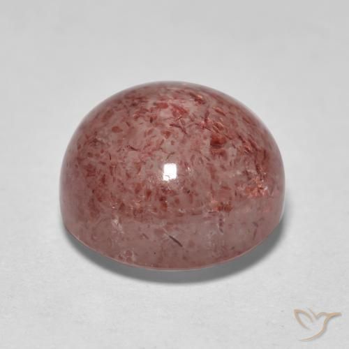 Quartzo Morango Luz rosa Natural 3.84ct, Redondo, Translúcido