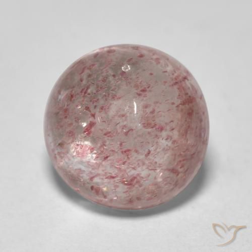 Quartzo Morango Luz rosa Natural 2.69ct, Redondo, Translúcido