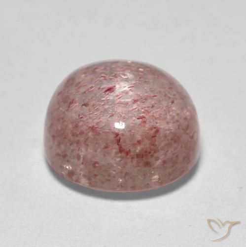 Quartzo Morango Luz rosa Natural 2.69ct, Redondo, Translúcido