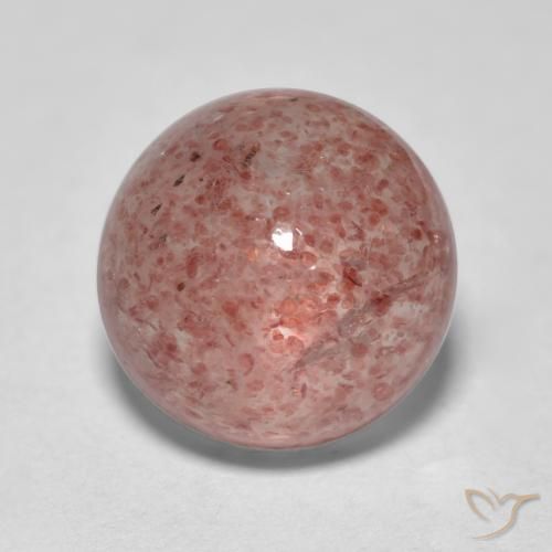 2.89ct Natural rosa médio Quartzo Morango, Redondo, Translúcido