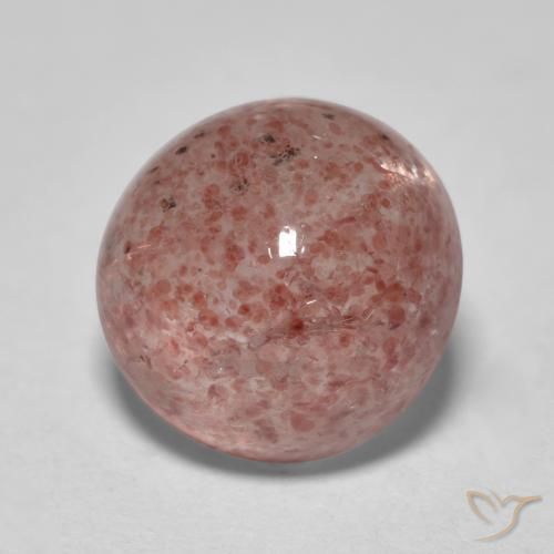 Quartzo Morango rosa médio Natural 2.89ct, Redondo, Translúcido