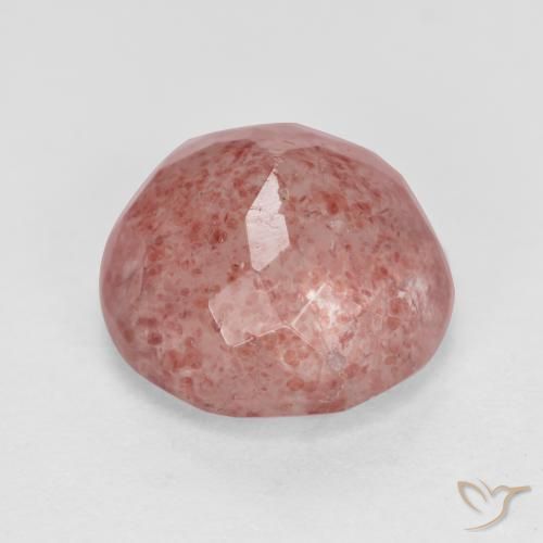 Quartzo Morango Rosa Claro Rosa Natural 3.03ct, Redondo, Translúcido