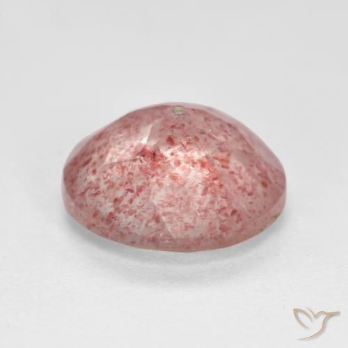 Quartzo Morango Rosa Claro Rosa Natural 2.34ct, Redondo, Translúcido