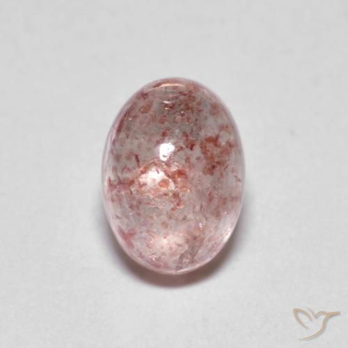 1.23ct Natural Luz rosa Quartzo Morango, oval, Translúcido