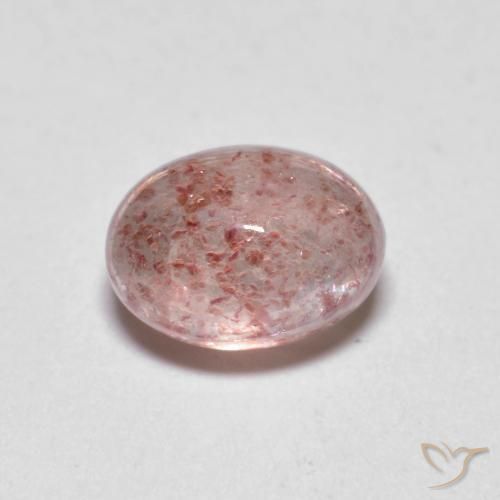 Quartzo Morango Luz rosa Natural 1.23ct, oval, Translúcido