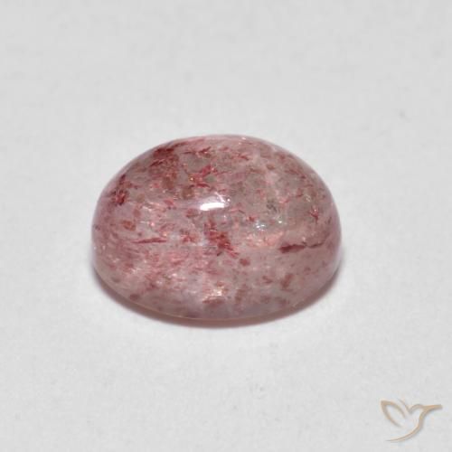 Quartzo Morango Luz rosa Natural 1.23ct, oval, Translúcido