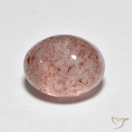 2.84ct Natural Rosa Terroso Quartzo Morango, oval, Transparente