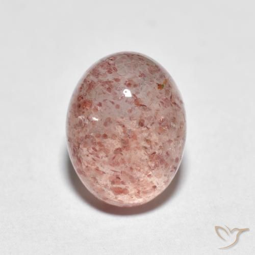 Quartzo Morango Rosa Terroso Natural 2.84ct, oval, Transparente