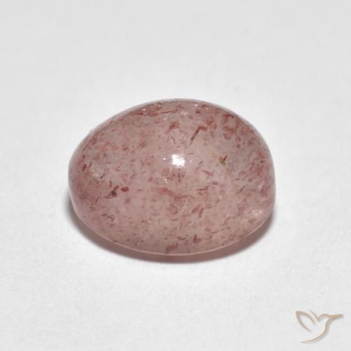 Quartzo Morango Rosa Terroso Natural 2.84ct, oval, Transparente