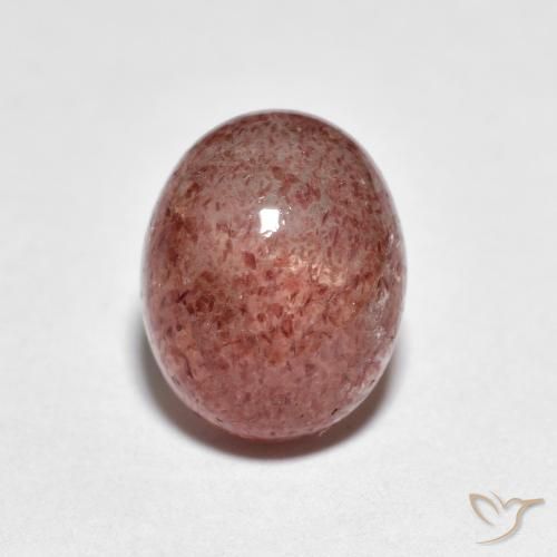 Quartzo Morango Tijolo vermelho Natural 2.53ct, oval, Translúcido