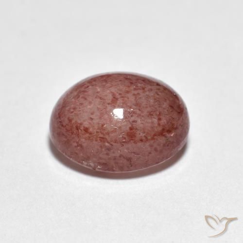 Quartzo Morango Tijolo vermelho Natural 2.53ct, oval, Translúcido