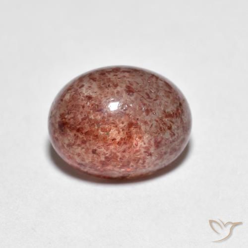 2.35ct Natural Vermelho Tijolo Claro Quartzo Morango, oval, Transparente