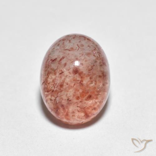 2.47ct Natural Vermelho Tijolo Claro Quartzo Morango, oval, Transparente