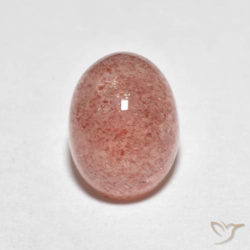 Quartzo Morango joaninha vermelha Natural 2.51ct, oval, Translúcido