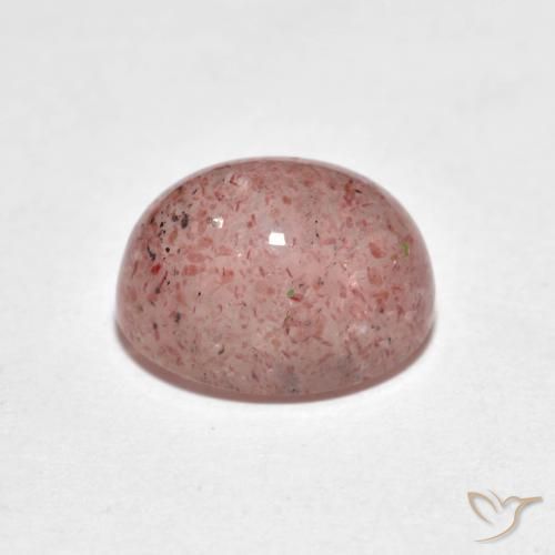Quartzo Morango Rosa Terroso Natural 2.59ct, oval, Translúcido