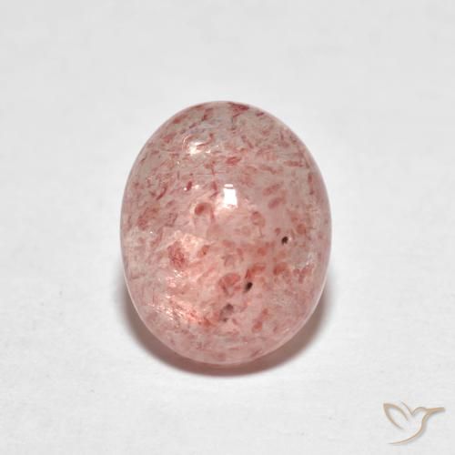 2.43ct Natural rosa médio Quartzo Morango, oval, Transparente