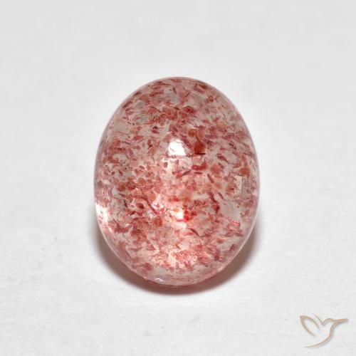 2.39ct Natural Framboesa Rosa Quartzo Morango, oval, Transparente