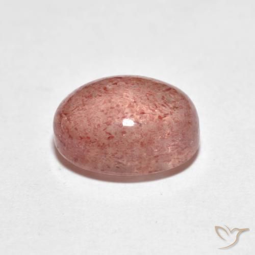 Quartzo Morango vermelho indiano Natural 2.49ct, oval, Transparente