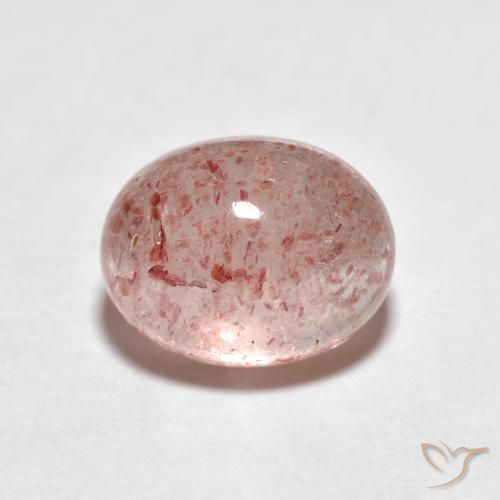 Quartzo Morango Rosa Terroso Natural 2.81ct, oval, Transparente