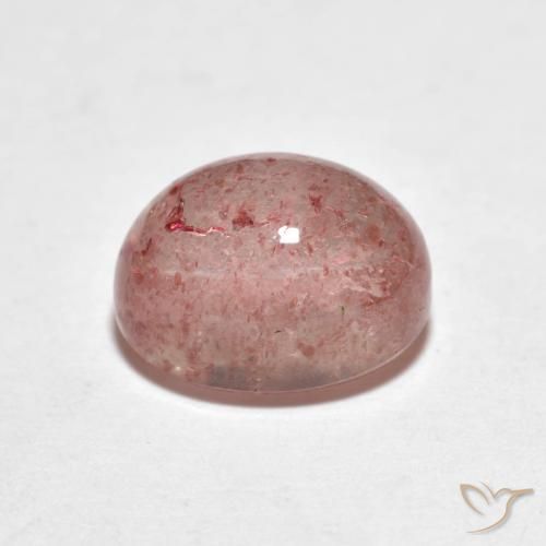 Quartzo Morango Rosa Terroso Natural 2.81ct, oval, Transparente